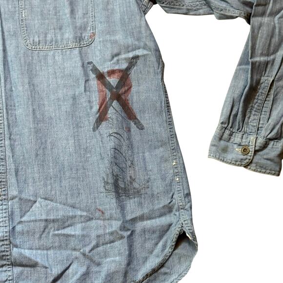 POLO Ralph Lauren Rare Shipyard Nautical Chambray Button-Up Denim Shirt Men's XL - Picture 4 of 16